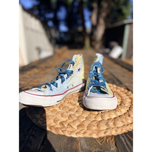Converse Tie-Dye High Top Sneakers One If A Kind Hand Dyed M6 W8 - Picture 4 of 12